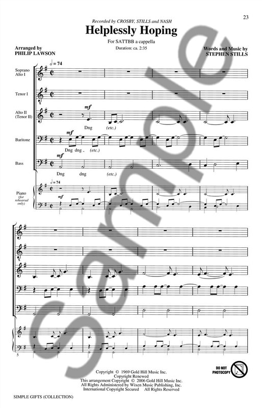 The King's Singers: Simple Gifts Collection (SATB)