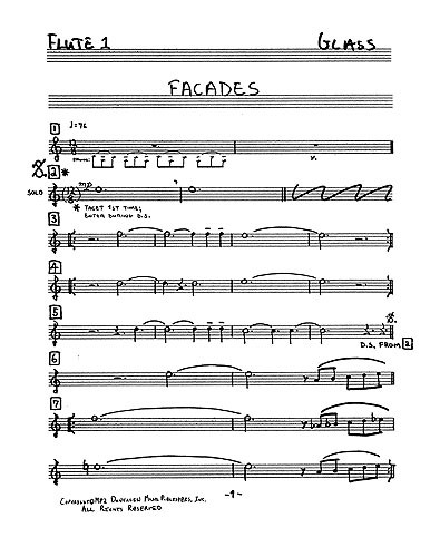 Philip Glass: Facades (Set Of Parts)