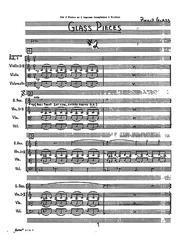 Philip Glass: Facades (Score)