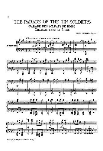 Leon Jessel: The Parade Of The Tin Soldiers Op.123 (Piano Duet)