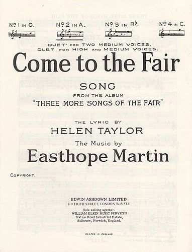 Easthorpe Martin: Come To The Fair (In A)