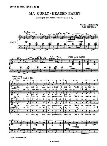 G.H. Clutsam: Ma Curly-Headed Babby (SATB/Piano)