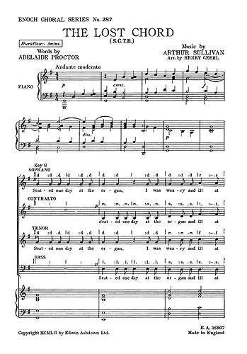 Arthur Sullivan: The Lost Chord (SATB)