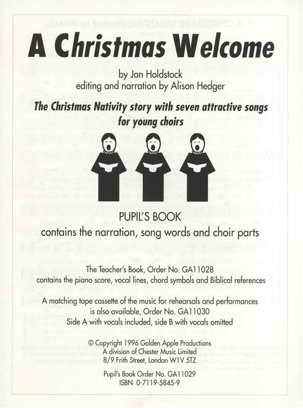 Jan Holdstock: A Christmas Welcome (Pupil's Book)