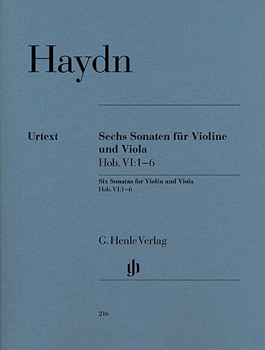 Franz Joseph Haydn: Sechs Sonaten Fur Violine Und Viola