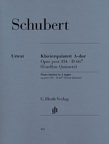 Franz Schubert: Quintet In A Op. Post.114 D.667 'Trout Quintet' (Henle Urtext Ed