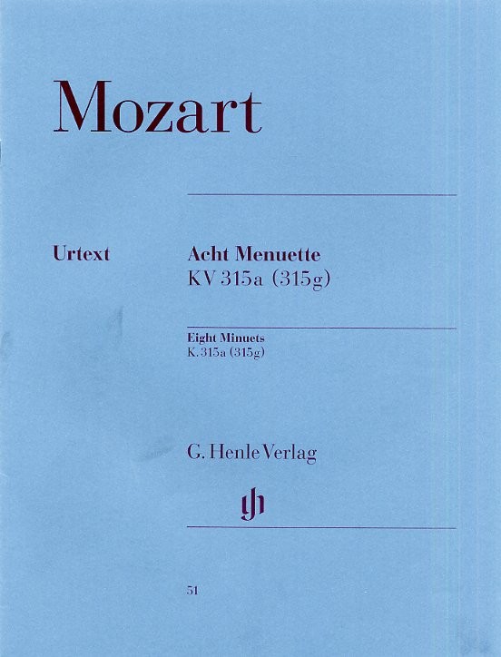 W.A. Mozart: Eight Minuets KV 315a