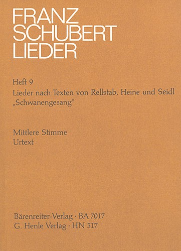 Franz Schubert: Songs with Lyrics by Rellstab, Heine and Seidl