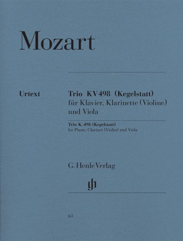 W.A. Mozart: Trio K.498 For Piano, Clarinet (Violin) and Viola