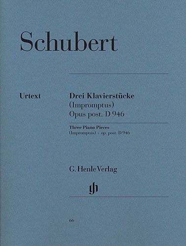 Franz Schubert: Three Piano Pieces - Impromptus - D946 Post. (Henle Urtext)