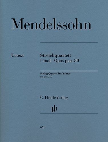 Felix Mendelssohn: String Quartet In F Minor Op. post. 80 (Parts)