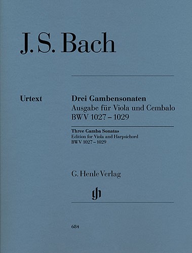 Johann Sebastian Bach: Sonatas for Viola da Gamba and Harpsichord BWV 1027-1029