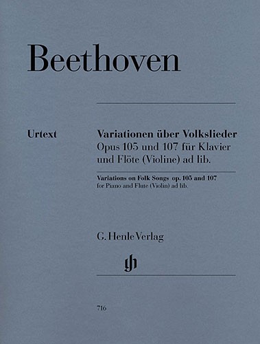 Ludwig Van Beethoven: Variations On Folk Songs Op.105 And 107 (Urtext Edition)