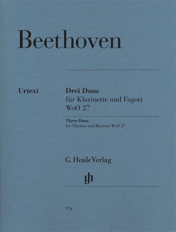 Ludwig Van Beethoven: Three Duos for Clarinet and Bassoon WoO.27