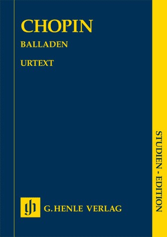 Frederic Chopin: Ballades (Study Score)