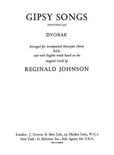 Dvorak, A Gipsy Songs Ssa/Piano