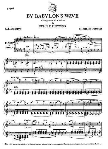 Charles Gounod: By Babylon's Wave (TTBB)