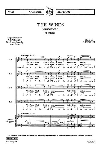 Davies, E The Winds Ttbb/Piano