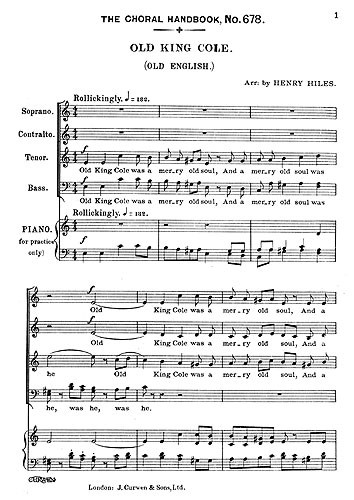 Hiles Old King Cole Satb