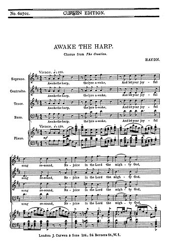 Haydn Awake The Harp Satb