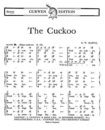 Martin The Cuckoo Satb Tonic