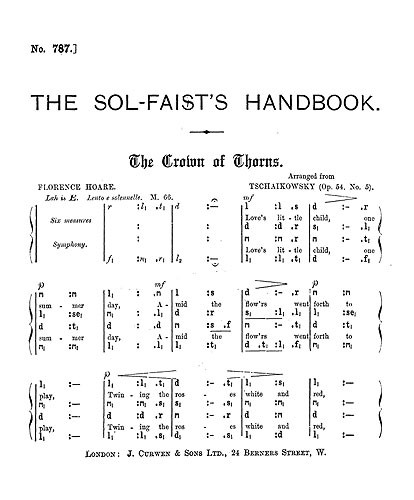 Tschaikowsky The Crown Of Thorns Satb Tonic Solfa