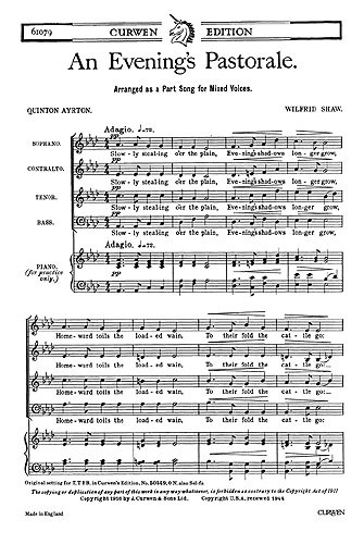 Shaw, W An Evening's Pastorale Satb/Piano