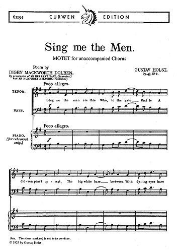 Holst: Sing Me The Men Op. 43/2