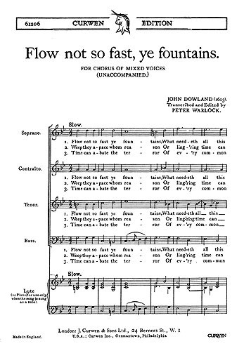 Dowland Flow Not So Fast Satb