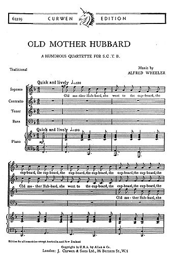 Wheeler Old Mother Hubbard Satb