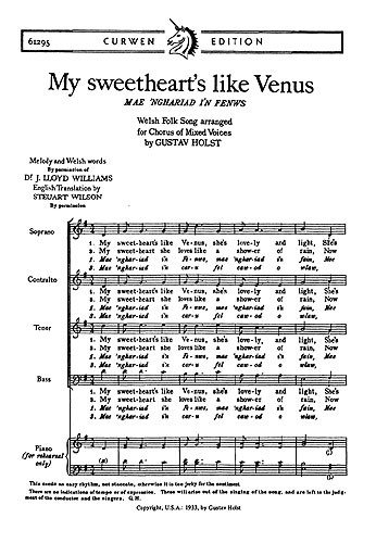 Holst, G My Sweetheart's Like Venus Satb