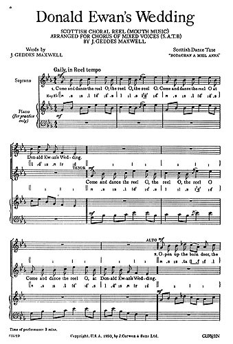 J. Geddes Maxwell: Donald Ewan's Wedding (SATB)