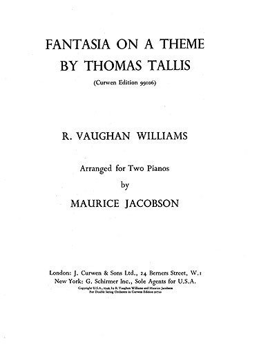 Ralph Vaughan Williams: Fantasia On A Theme By Thomas Tallis (2 Pianos)