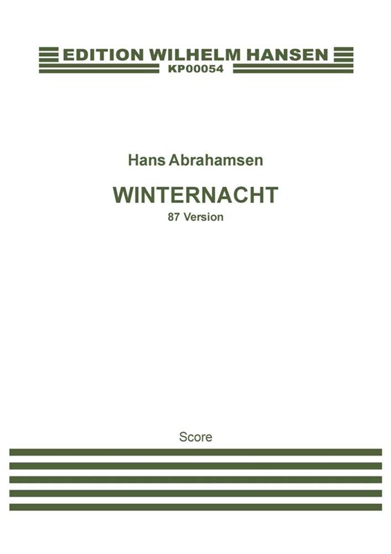 Hans Abrahamsen: Winternacht - 87 Version (Score)