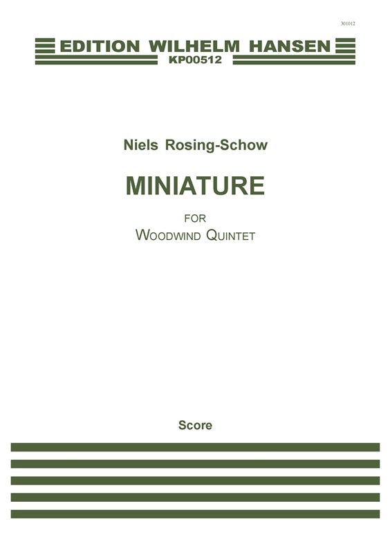 Niels Rosing-Schow: Miniature (Score)