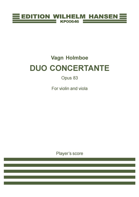 Vagn Holmboe: Duo Concertante Op. 83 (Player's score)