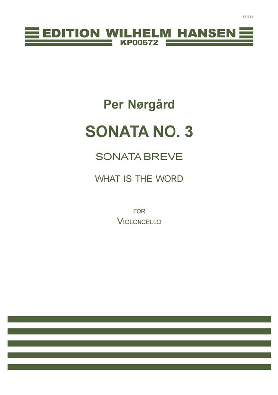 Per Nrgrd: Sonata No.3 (cello)