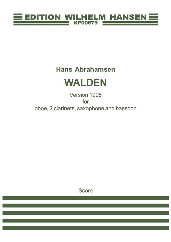 Hans Abrahamsen: Walden - Version 1995 (Score)