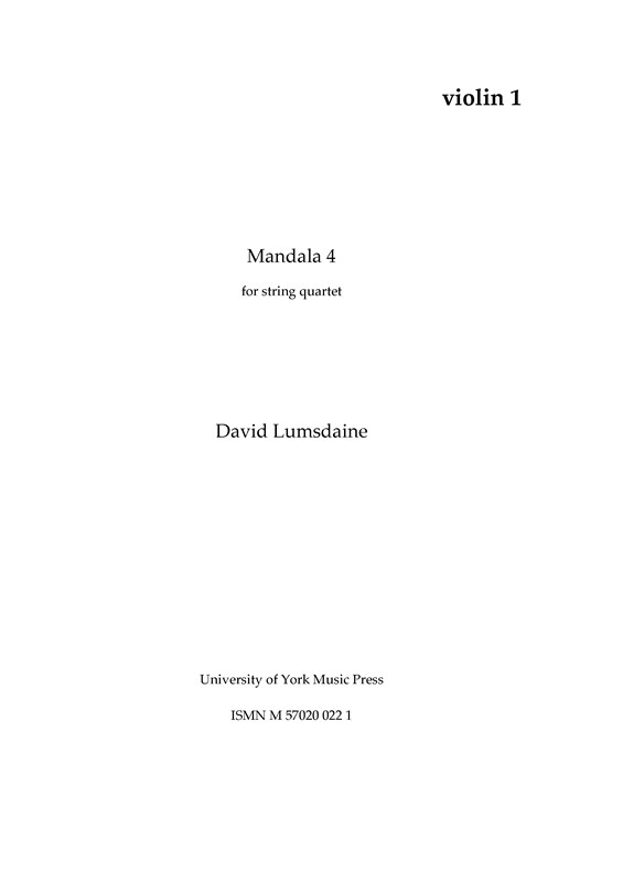 David Lumsdaine: Mandala 4 (Parts)