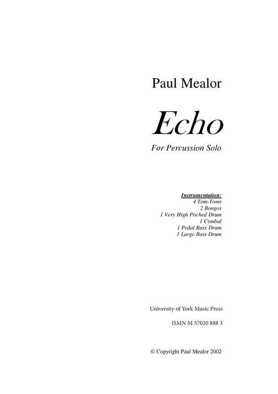 Paul Mealor: Echo