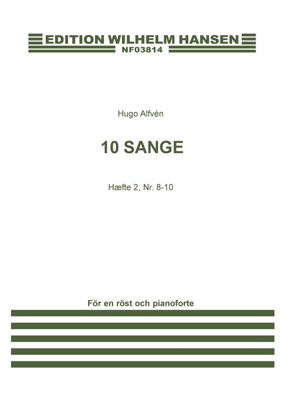 Hugo Alfen: 10 Sange Hfte 2 (Sang 8-10) - Voice and piano