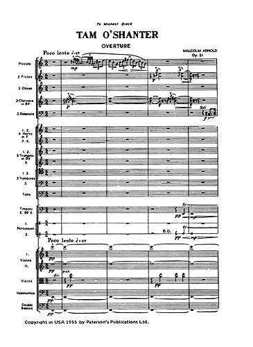 Malcolm Arnold: Tam O'Shanter Overture Op.51 (Study Score)