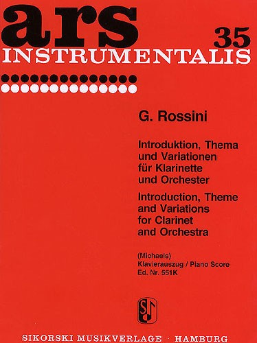 Gioachino Rossini: Introduction, Theme and Variations - Piano Score