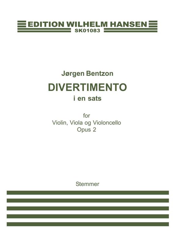 Jrgen Bentzon: Divertimento Op.2 (Parts)