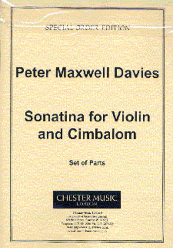 Peter Maxwell Davies: Sonatina For Violin And Cimbalom (Parts)