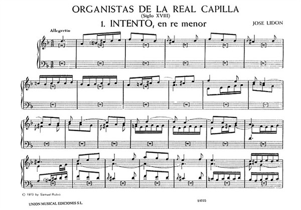 Rubio: Organistas De La Real Capilla for Organ