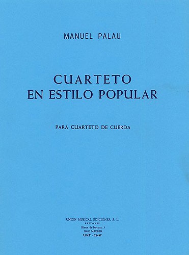 Palau Cuarteto En Estilop Popular String Quartet Sc/pts