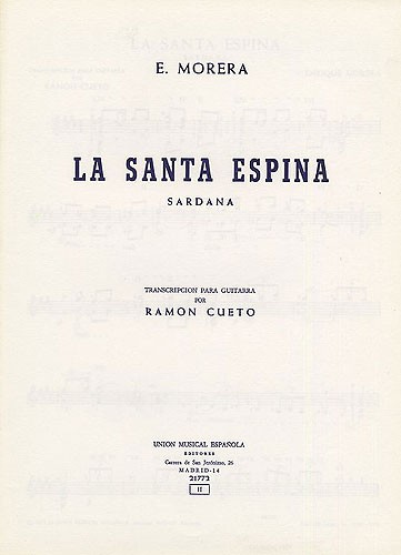 Cueto La Santa Espina Sardana Guitar