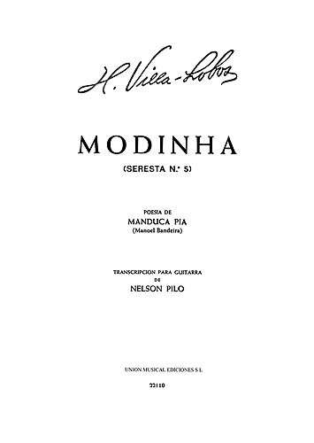 Heitor Villa-Lobos: Modinha (Secreta No.5) For Guitar