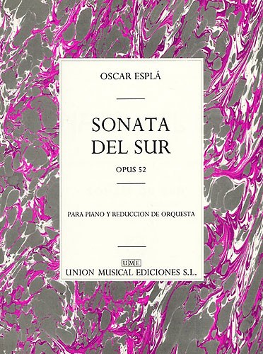 Espla Sonata Del Sur Op.52 Pf/orch Solo Pf/pf Red